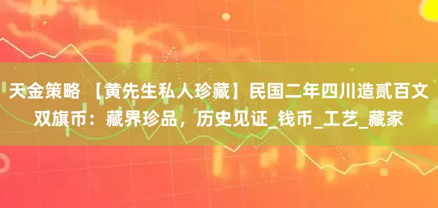 天金策略 【黄先生私人珍藏】民国二年四川造贰百文双旗币：藏界珍品，历史见证_钱币_工艺_藏家